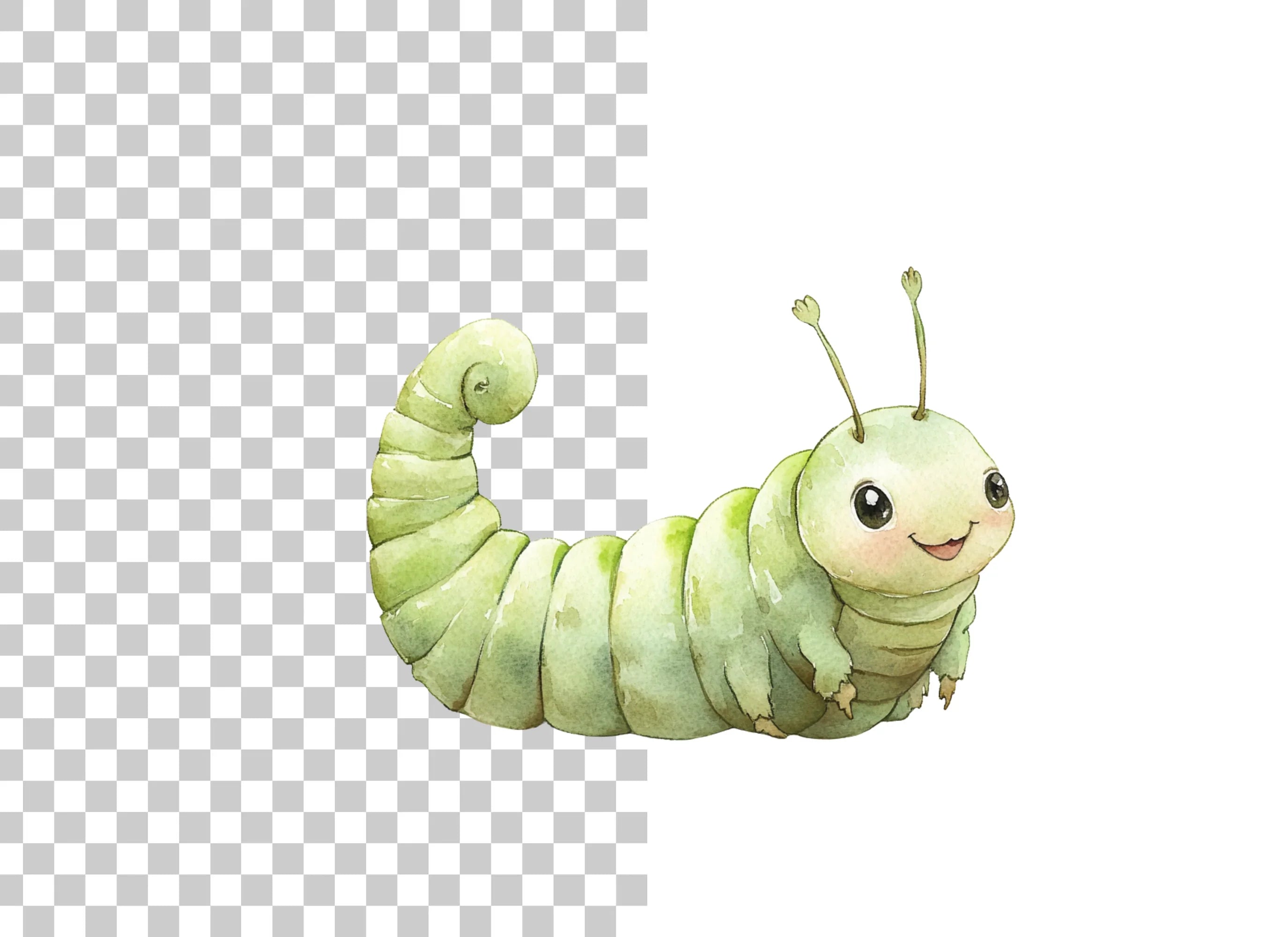 Charming Baby Caterpillar Clipart Bundle