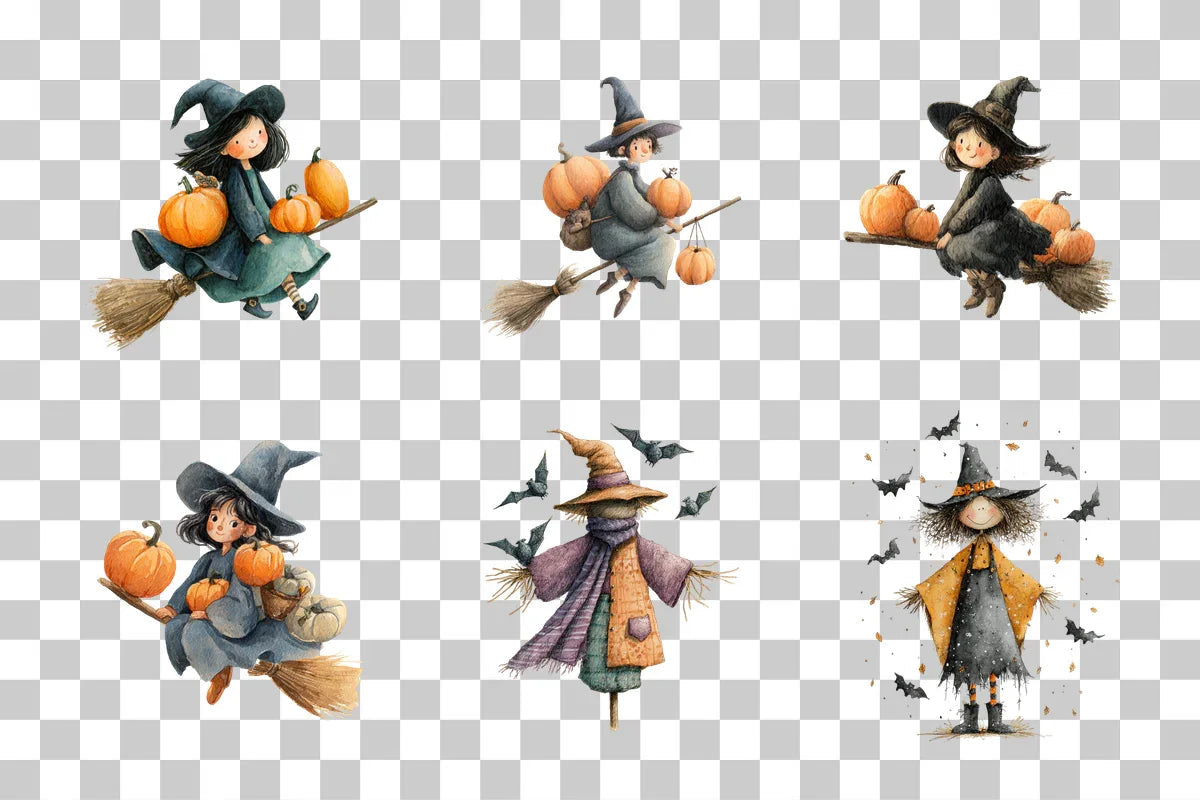 Spooky Witch Clipart Bundle - CraftNest - Digital Crafting and Art