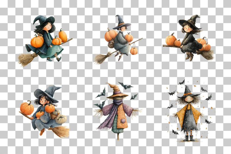 Spooky Witch Clipart Bundle - CraftNest - Digital Crafting and Art
