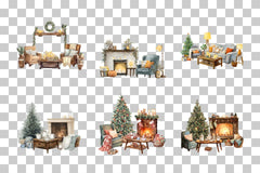 Cozy Fireplace Clipart Bundle - CraftNest - Digital Crafting and Art