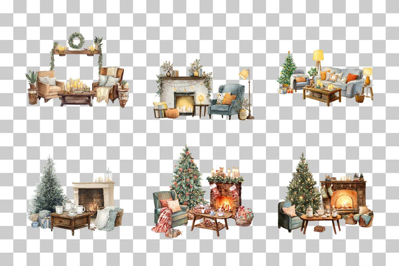 Cozy Fireplace Clipart Bundle - CraftNest - Digital Crafting and Art