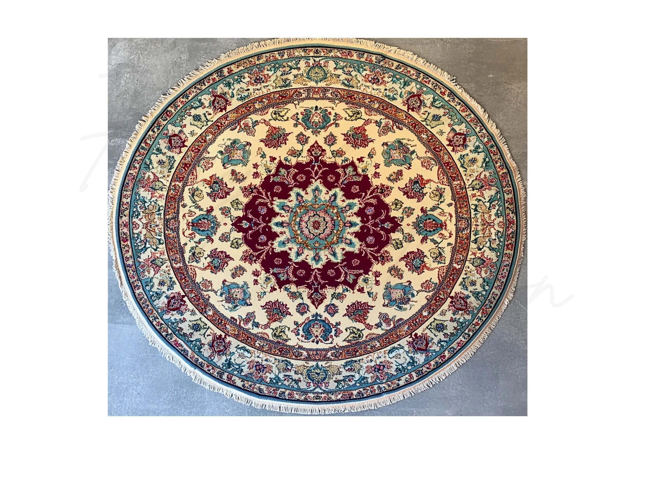 Elegant Round Persian Rug Clipart Bundle