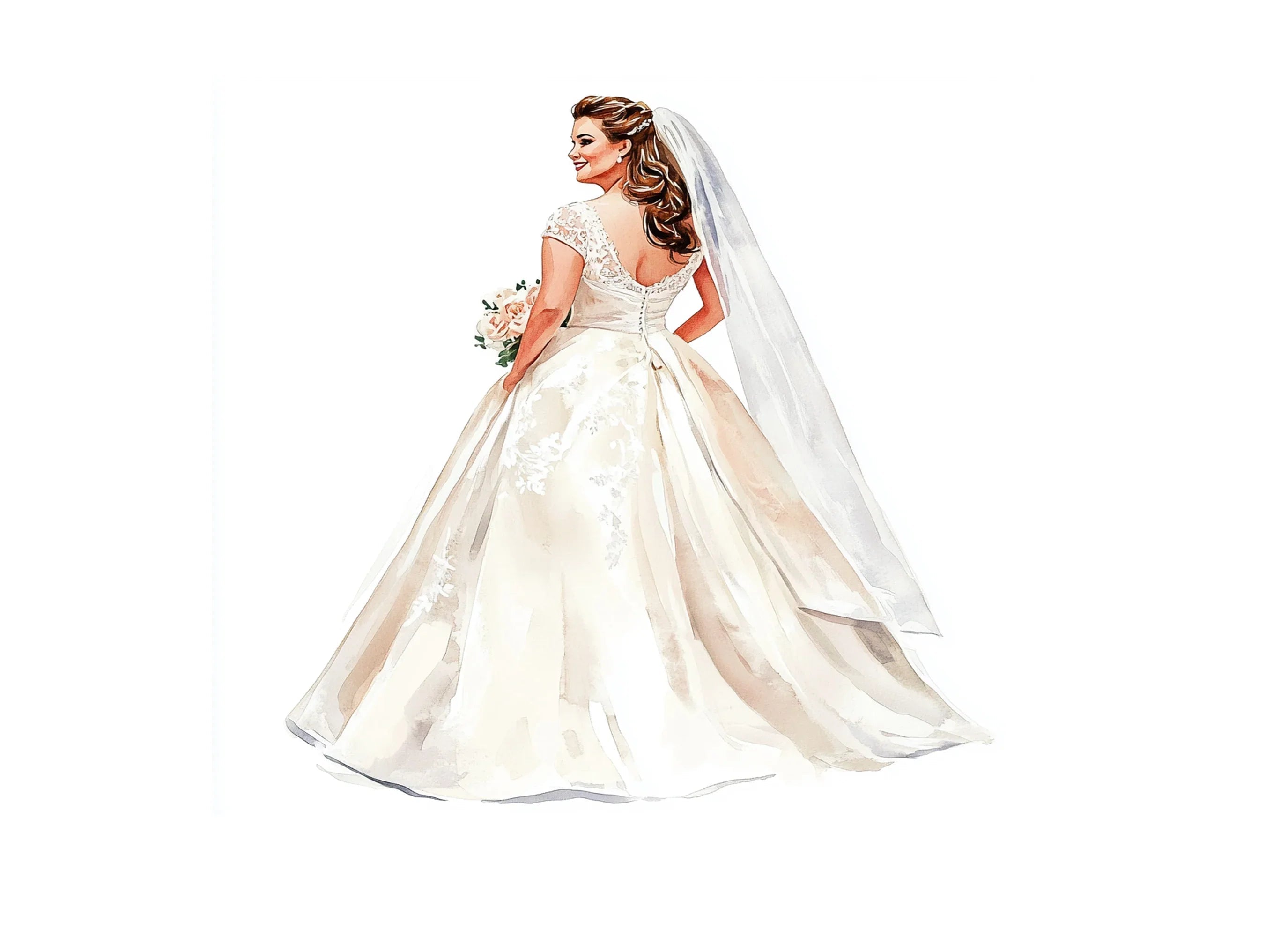 Elegant Bride Clipart Bundle