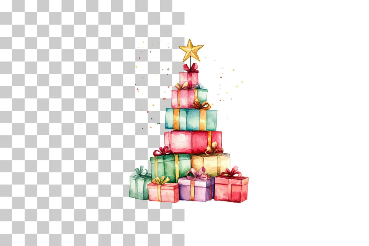 Christmas Tree Gift Box Clipart Bundle - CraftNest - Digital Crafting and Art
