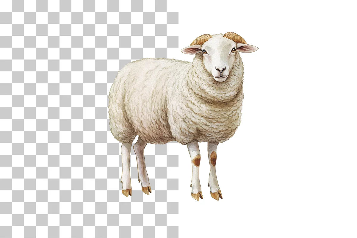 Cartoon Sheep Farm Animal Clipart Bundle - CraftNest - Digital Crafting and Art