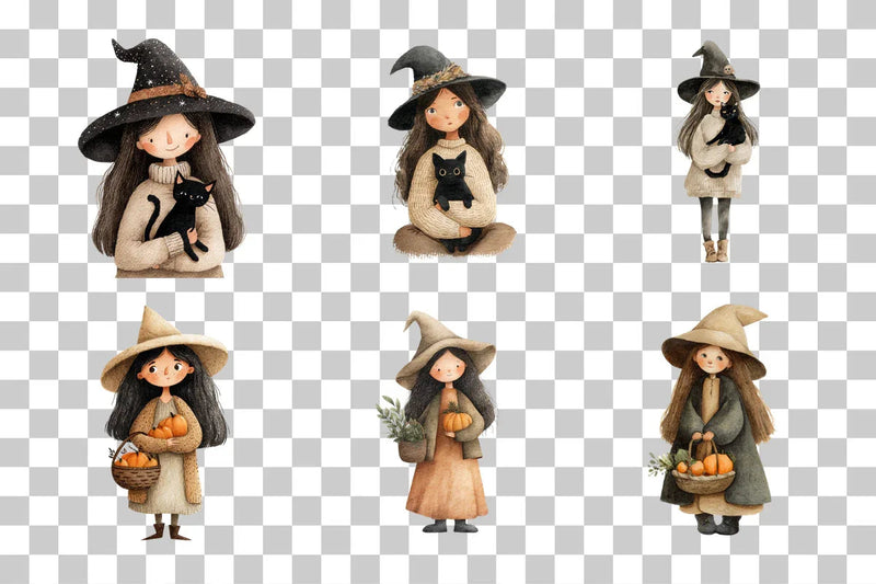 Spooky Girl Clipart Bundle for Halloween Designs - CraftNest - Digital Crafting and Art