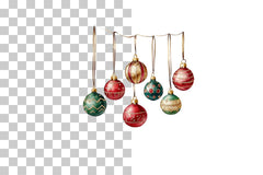 Christmas Baubles Hanging Ornaments Clipart Bundle - CraftNest - Digital Crafting and Art