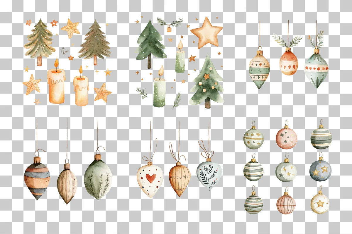 Ornaments Set Clipart Bundle - CraftNest - Digital Crafting and Art