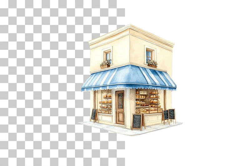 French Bakery Parisian Cafe Clipart Bundle - CraftNest - Digital Crafting and Art