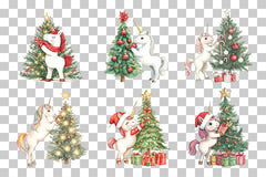 Holiday Unicorn Clipart Bundle - CraftNest - Digital Crafting and Art