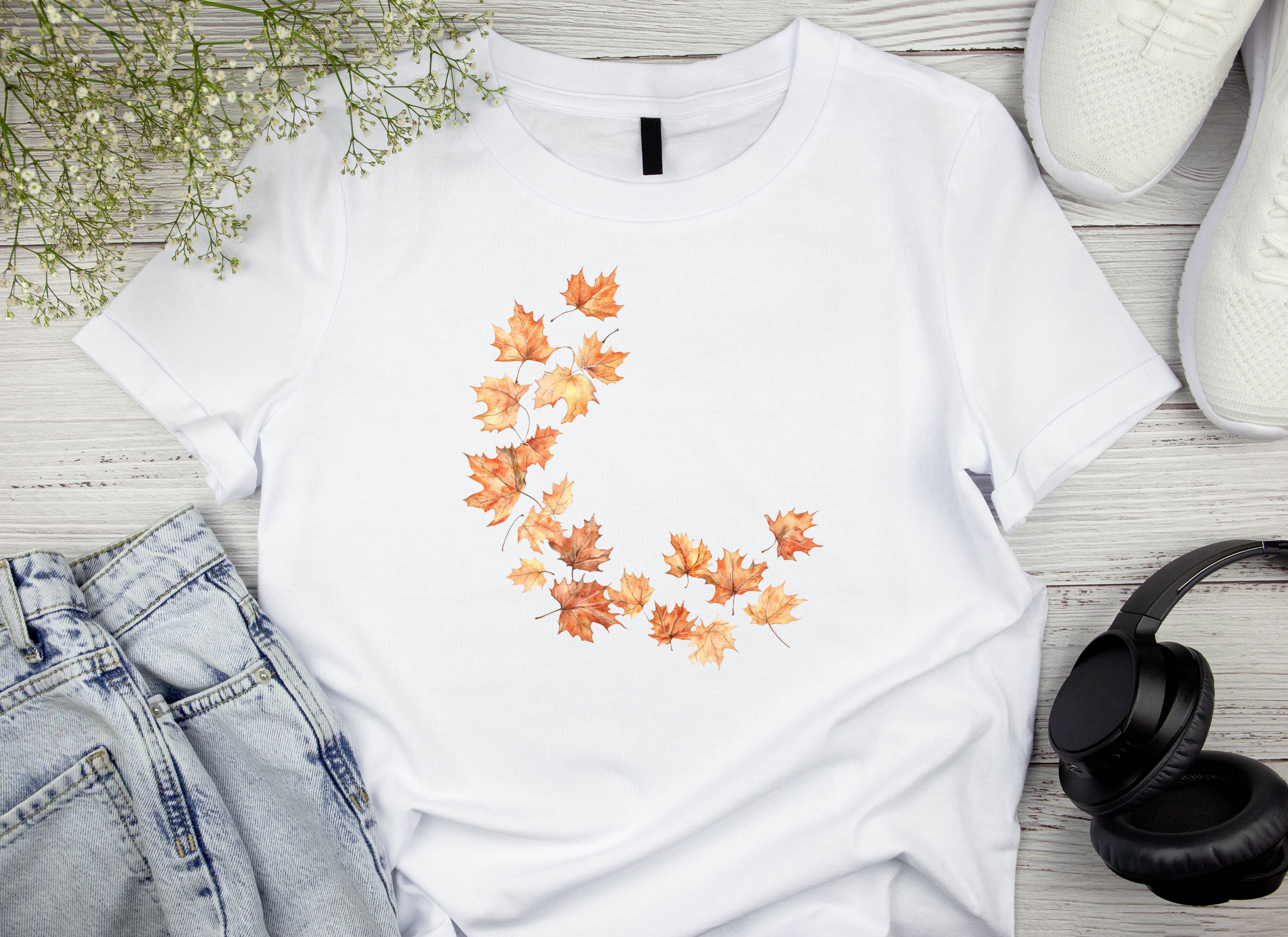 Autumn Leaves Clipart Bundle - Fall Border Designs