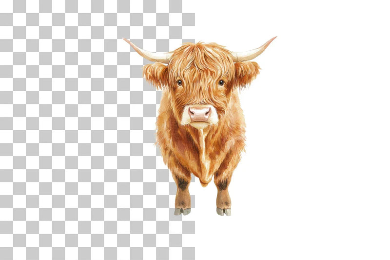 Highland Cow Farm Animal Clipart Bundle - CraftNest - Digital Crafting and Art