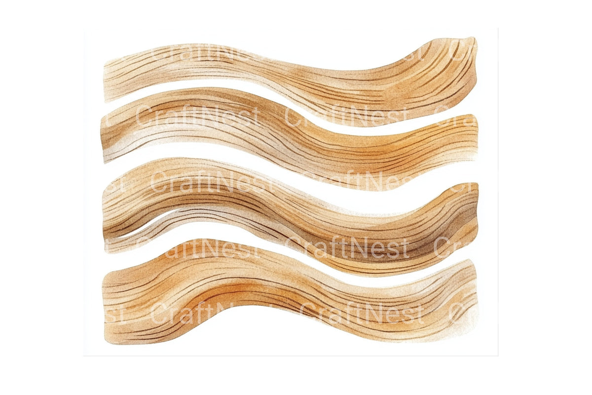 Brown Swirls Clipart Bundle