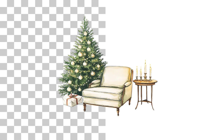 Cozy Christmas Winter Home Decor Clipart Bundle - CraftNest - Digital Crafting and Art