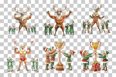 Bodybuilder Reindeer Clipart Bundle - CraftNest - Digital Crafting and Art
