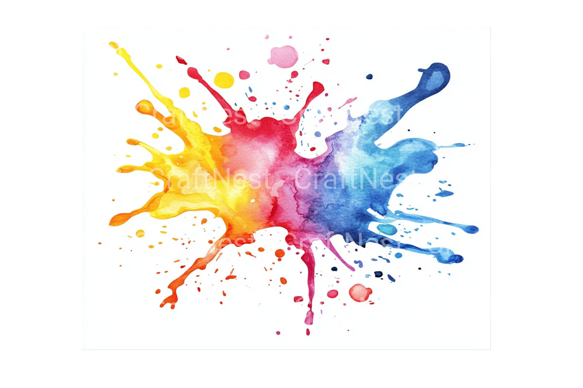 Vibrant Spalesh Colorful Elements Clipart Bundle