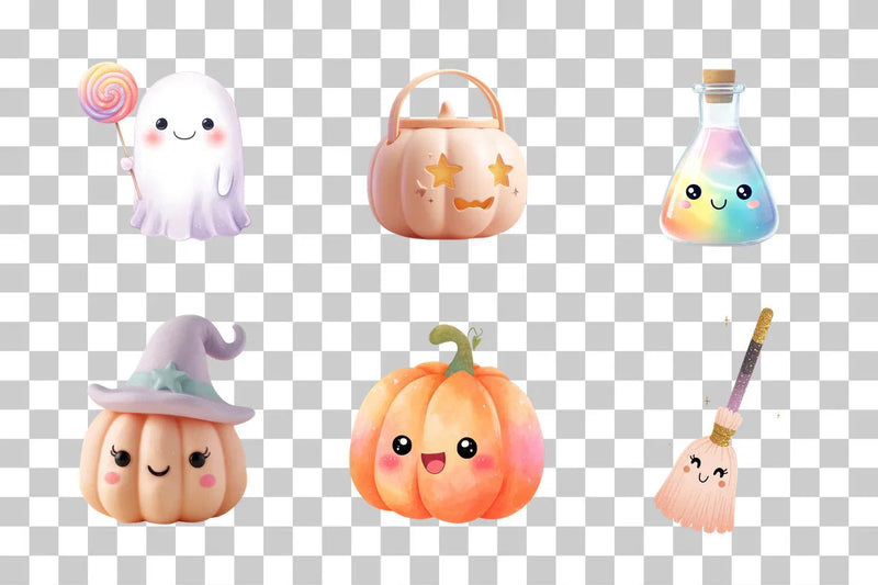 Kawaii Halloween Clipart Bundle for Spooky Fun - CraftNest - Digital Crafting and Art