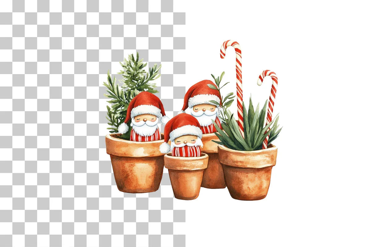 Cozy Christmas Garden Clipart Collection Bundle - CraftNest - Digital Crafting and Art