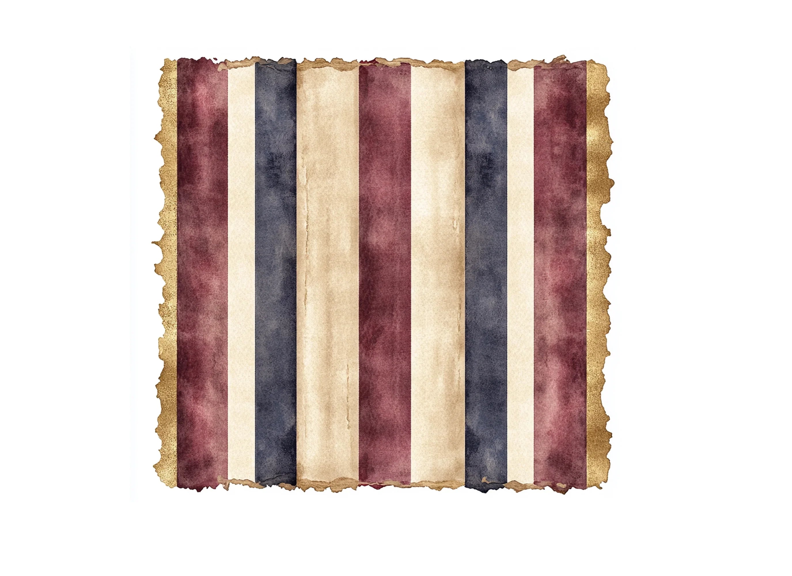 Vintage Patriotic Striped Clipart Bundle