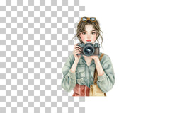 Female Photographer Clipart Bundle - CraftNest - Digital Crafting and Art