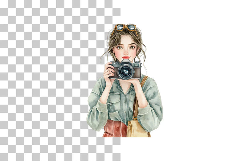 Female Photographer Clipart Bundle - CraftNest - Digital Crafting and Art