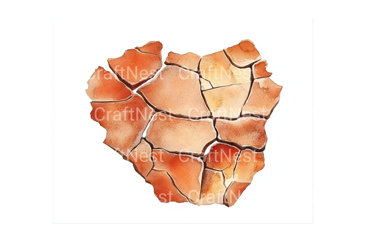 Cracked Earth Texture Clipart Bundle