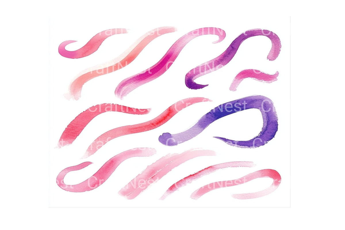Alphabet And Swashes Clipart Bundle
