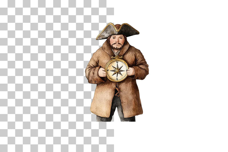 Pirate Captain Nautical Character Clipart Bundle - CraftNest - Digital Crafting and Art