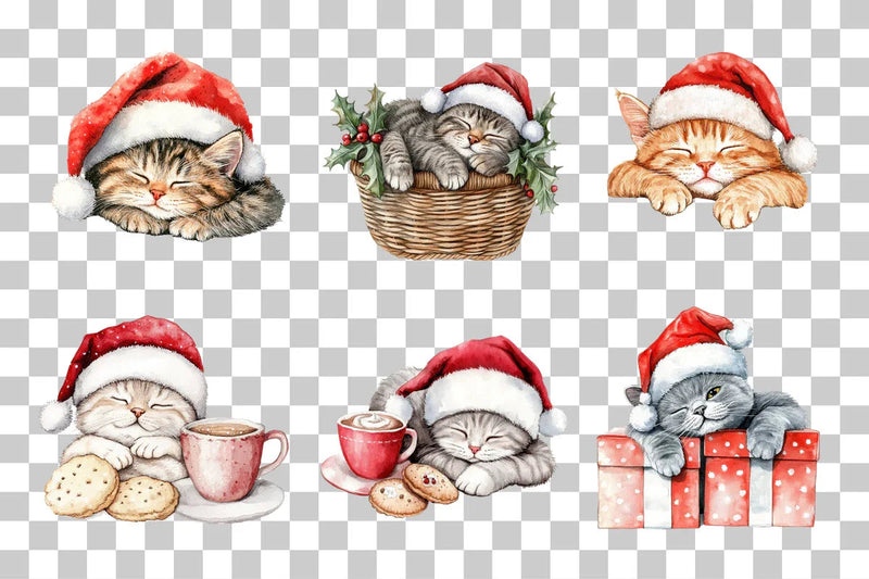 Cozy Cute Cats Clipart Bundle - CraftNest - Digital Crafting and Art