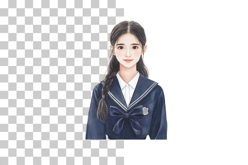 School Girl Uniform Clipart Bundle - CraftNest - Digital Crafting and Art
