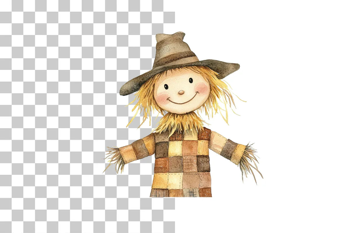 Cute Farm Scarecrow Clipart Bundle - CraftNest - Digital Crafting and Art