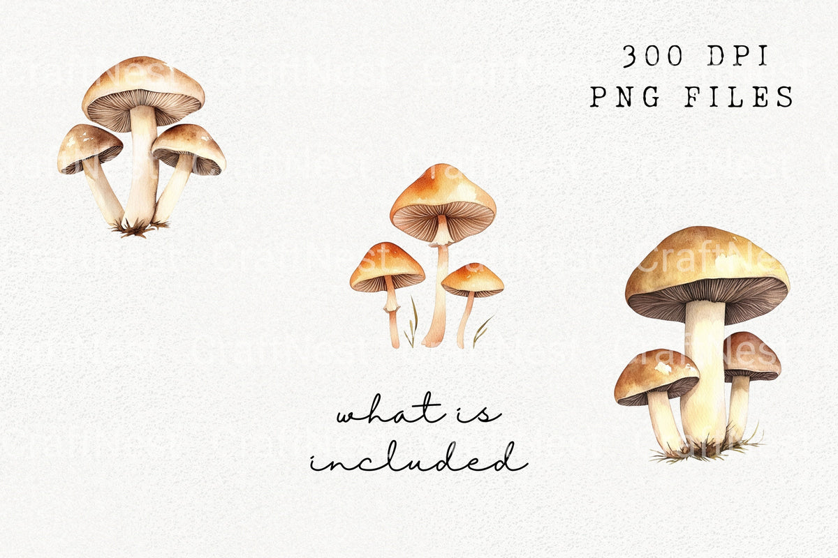 Mushroom Forest Clipart Bundle