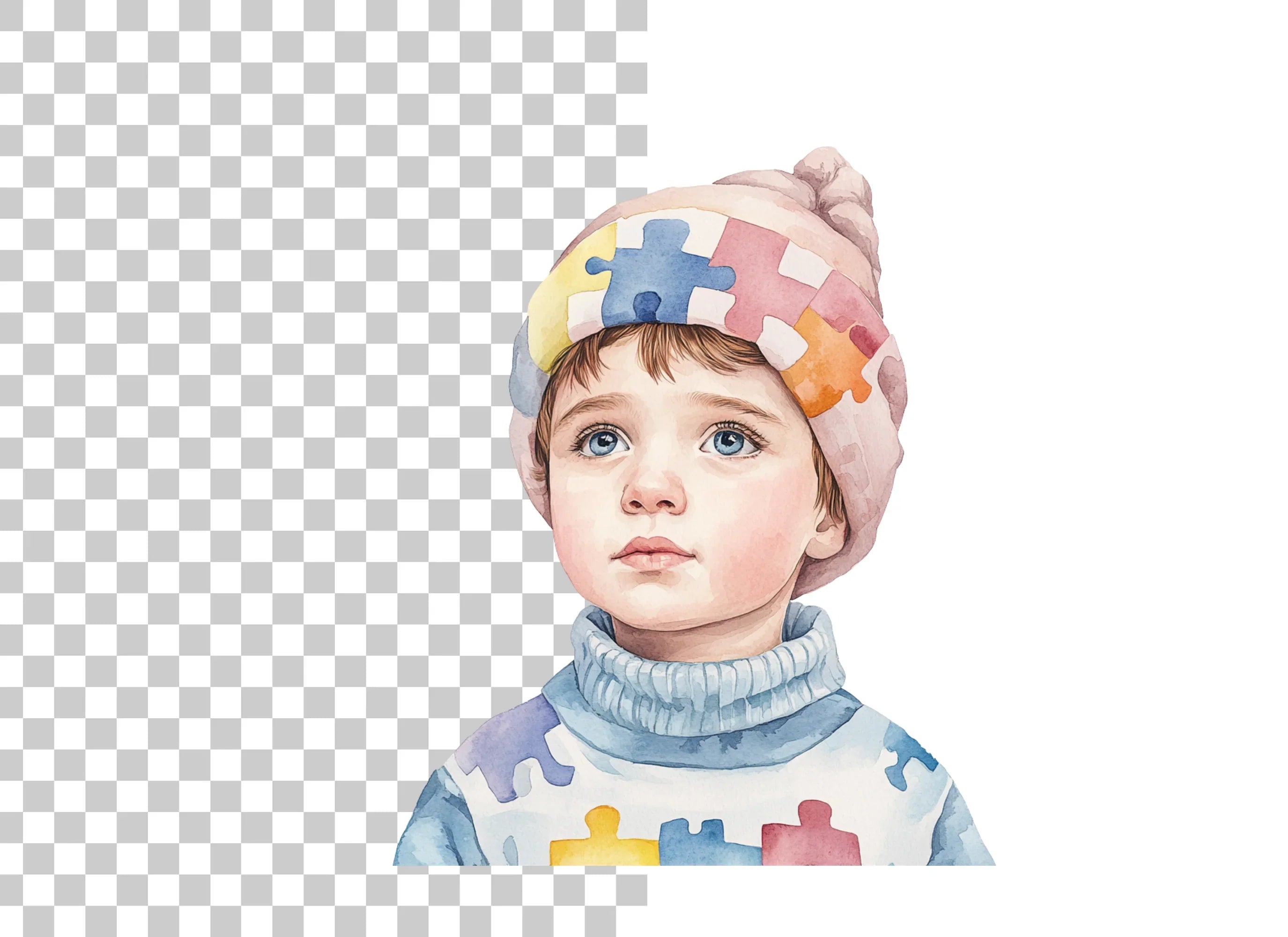 Autism Awareness Child Clipart Bundle