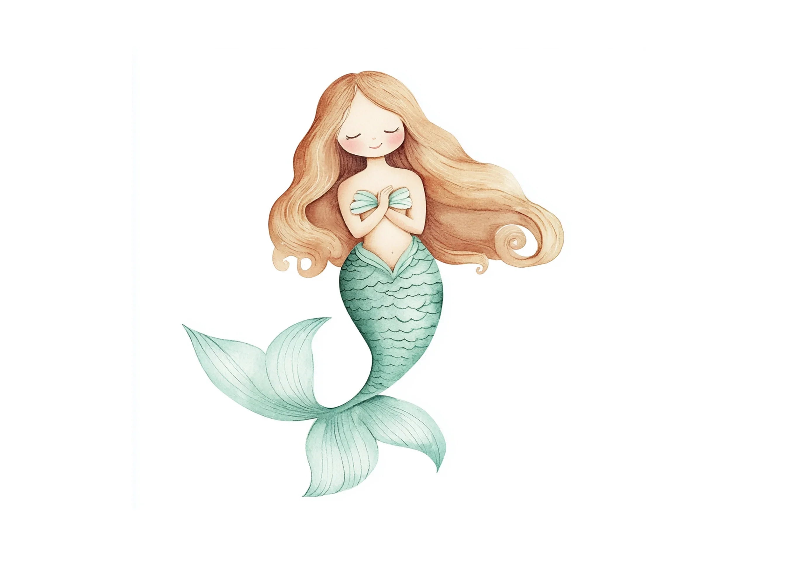 Charming Mermaid Illustrations Clipart Bundle