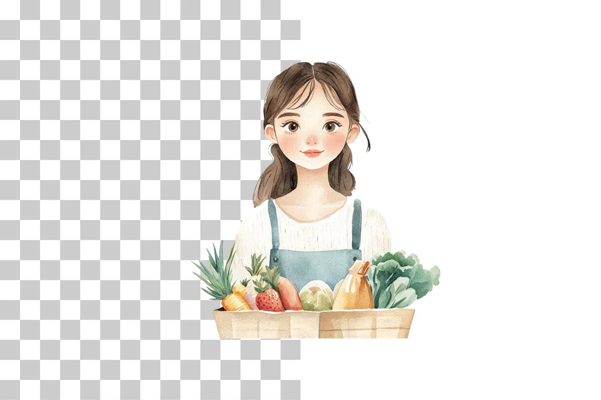 Women's Grocery Shopping Clipart Bundle - CraftNest - Digital Crafting and Art