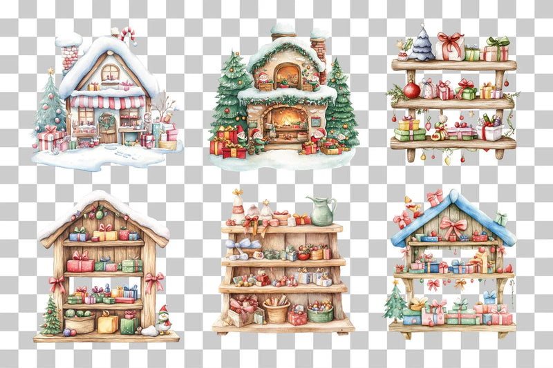 Holiday Shop Clipart Bundle - CraftNest - Digital Crafting and Art
