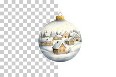 Winter Village Christmas Ornament Clipart Bundle - CraftNest - Digital Crafting and Art