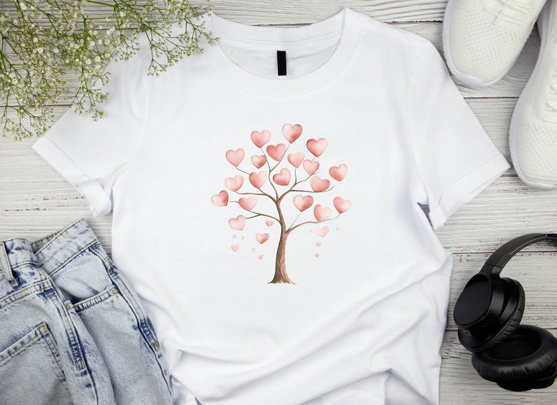 Heart Tree Clipart Bundle with Falling Leaves - CraftNest - Digital Crafting and Art