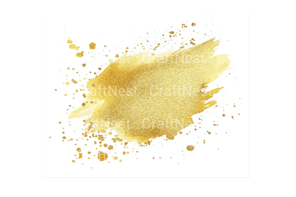 Golden Splatter Essentials Clipart Bundle