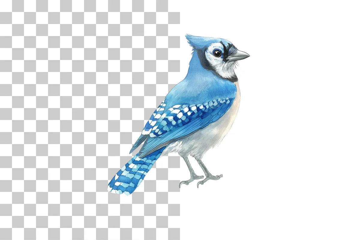 Blue Jay Woodland Bird Clipart Bundle - CraftNest - Digital Crafting and Art