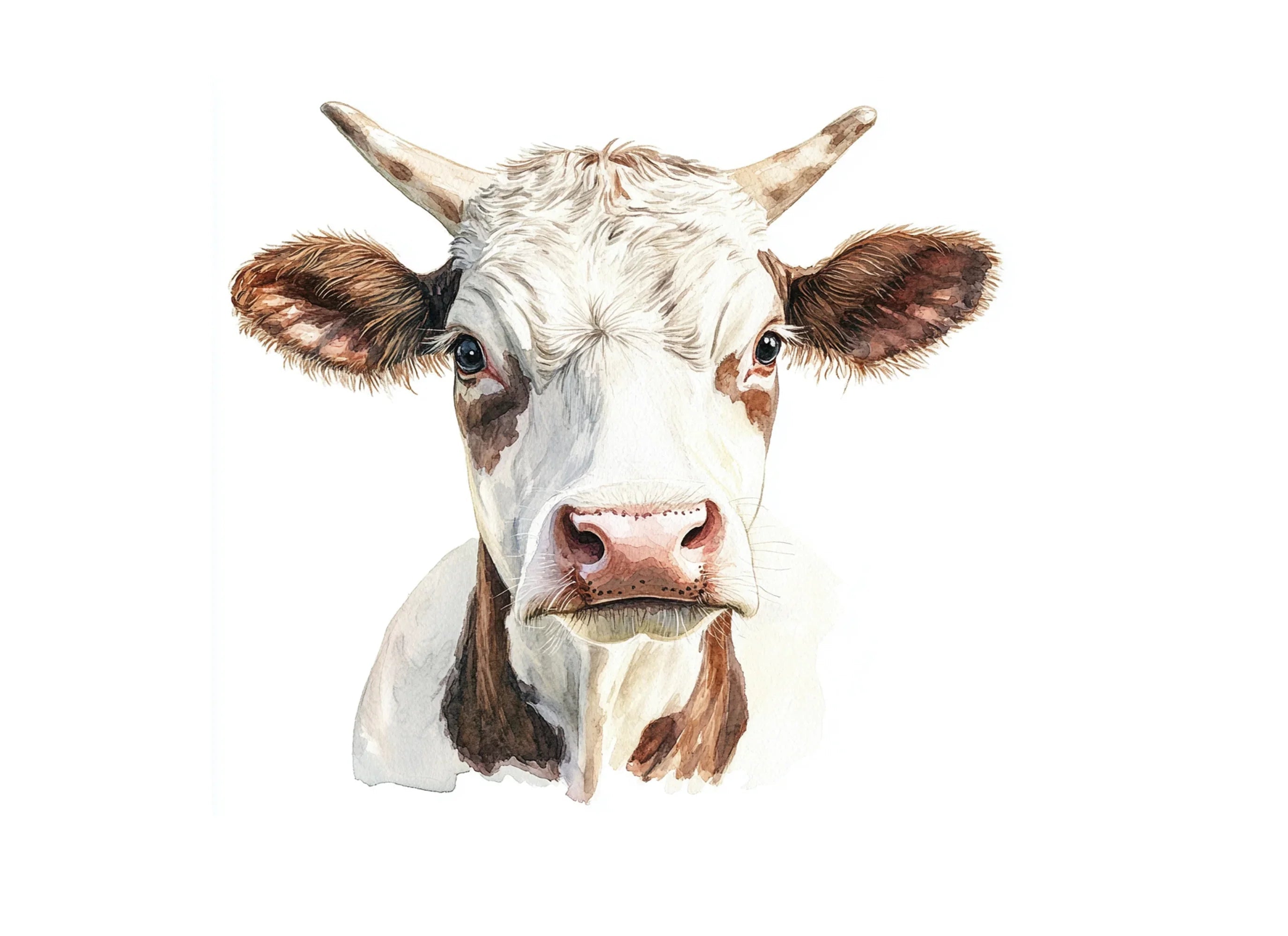 Cow Head Clipart Bundle