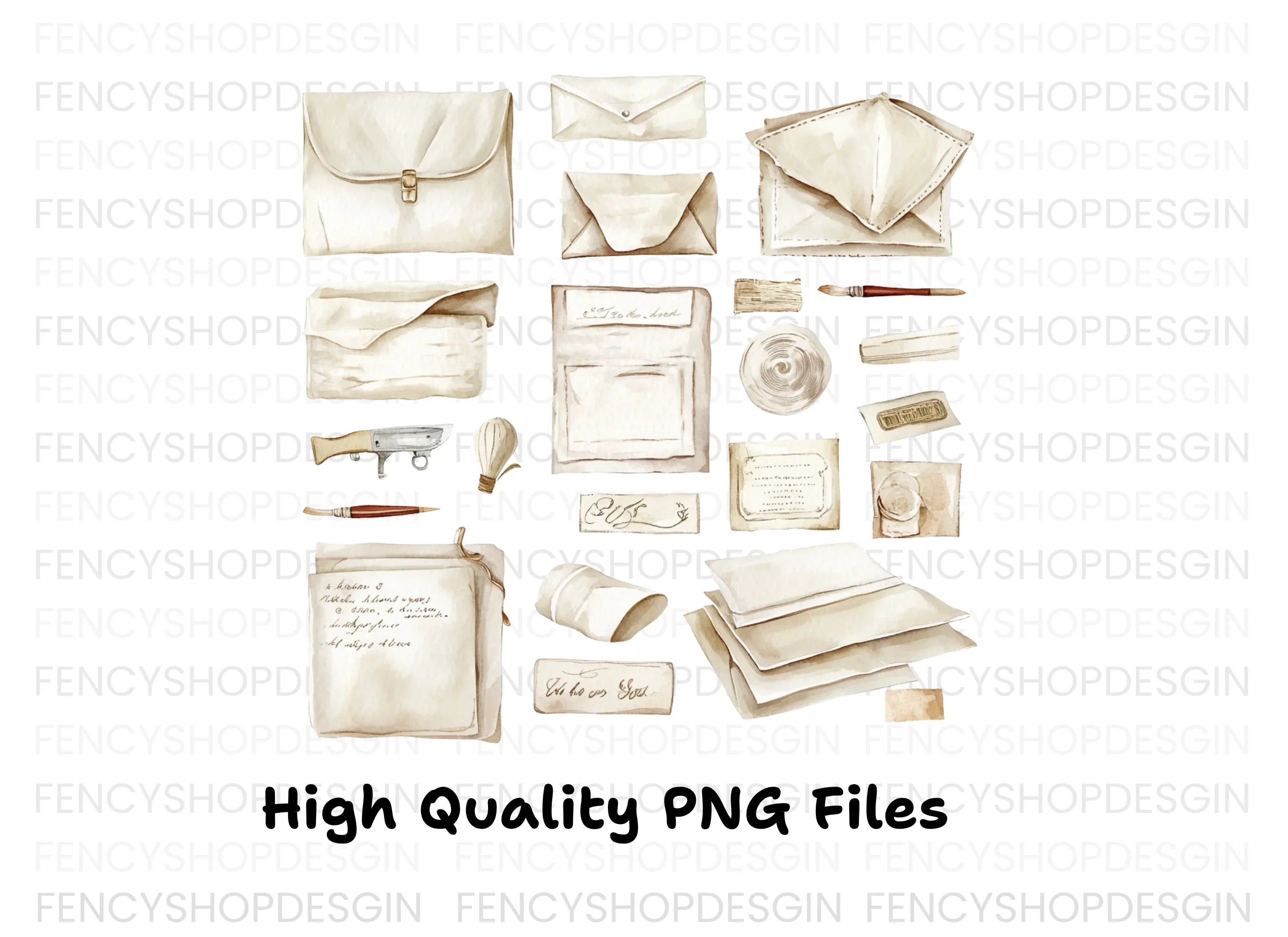 Vintage Correspondence Clipart Bundle