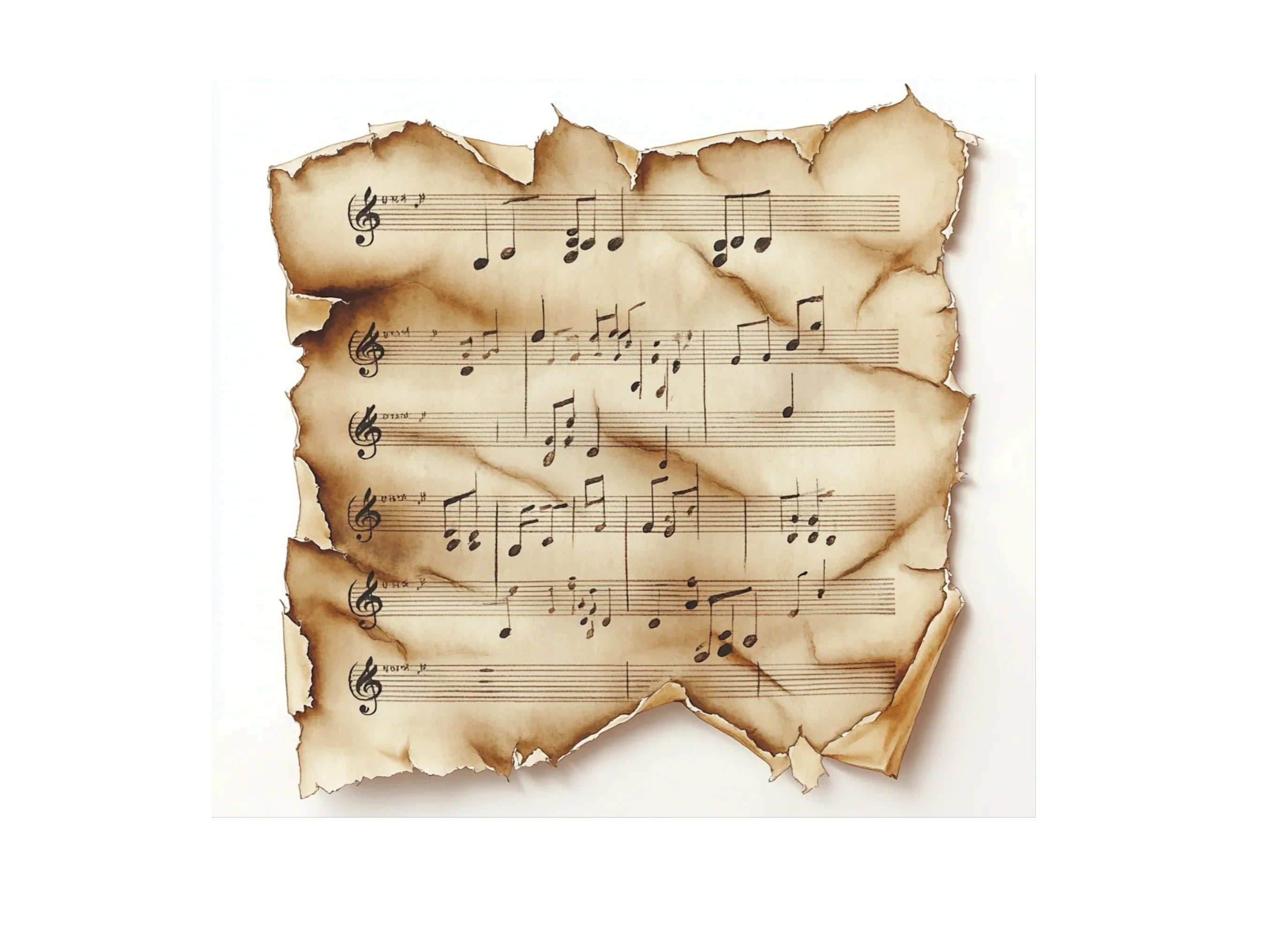 Vintage Music Sheets Clipart Bundle