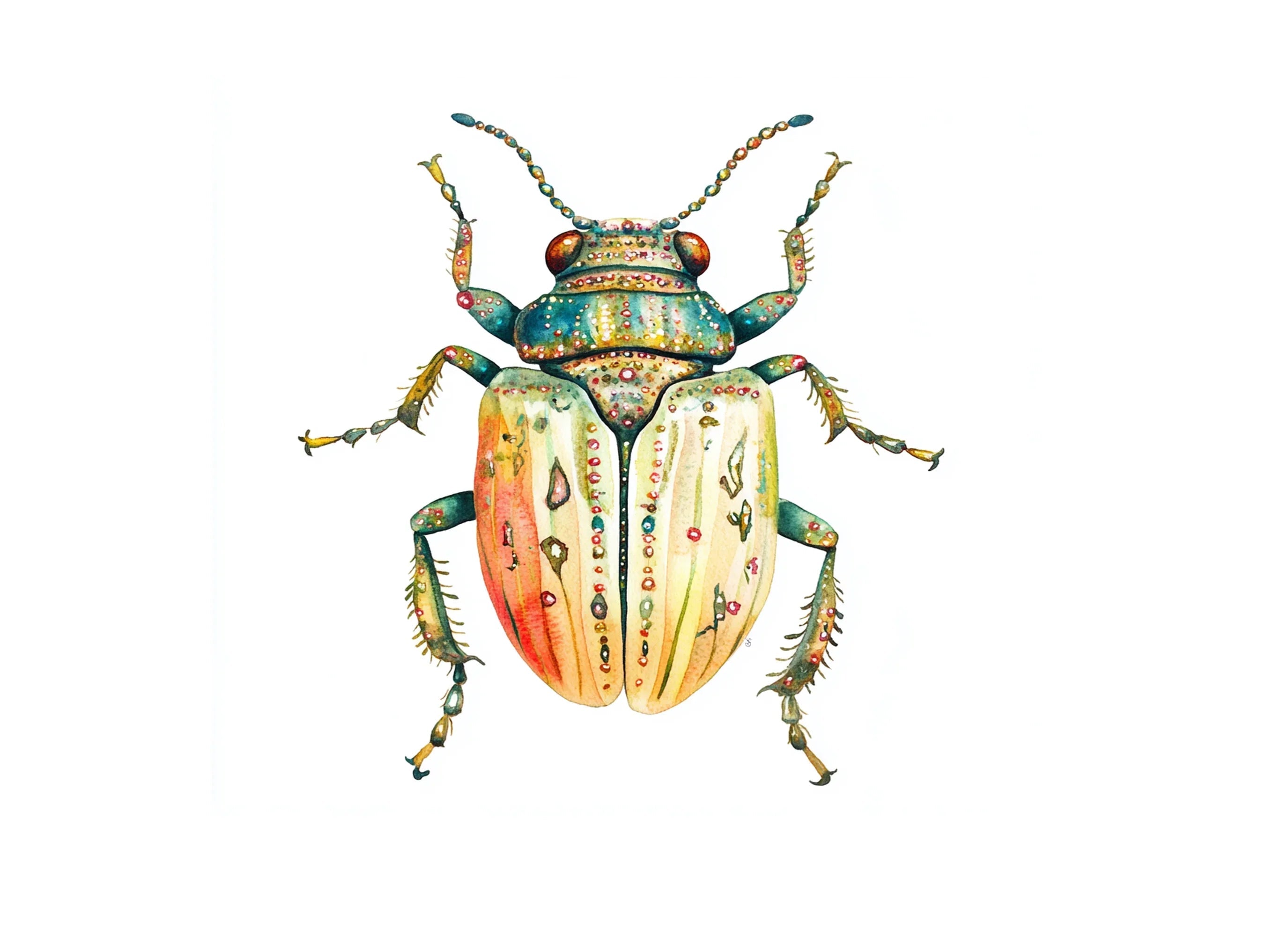 Colorful Ornate Beetle Clipart Bundle