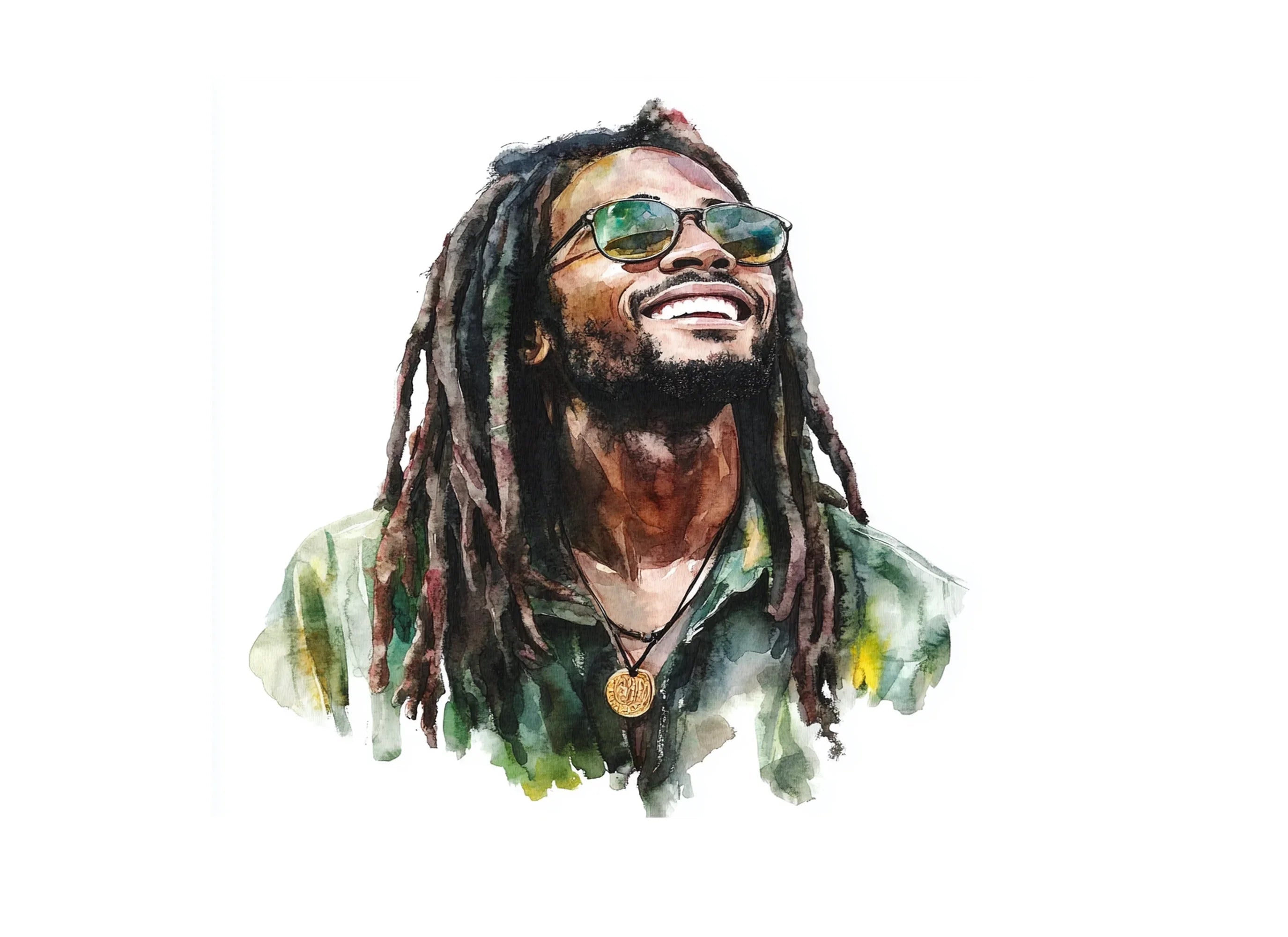 Happy Rasta Man Clipart Bundle