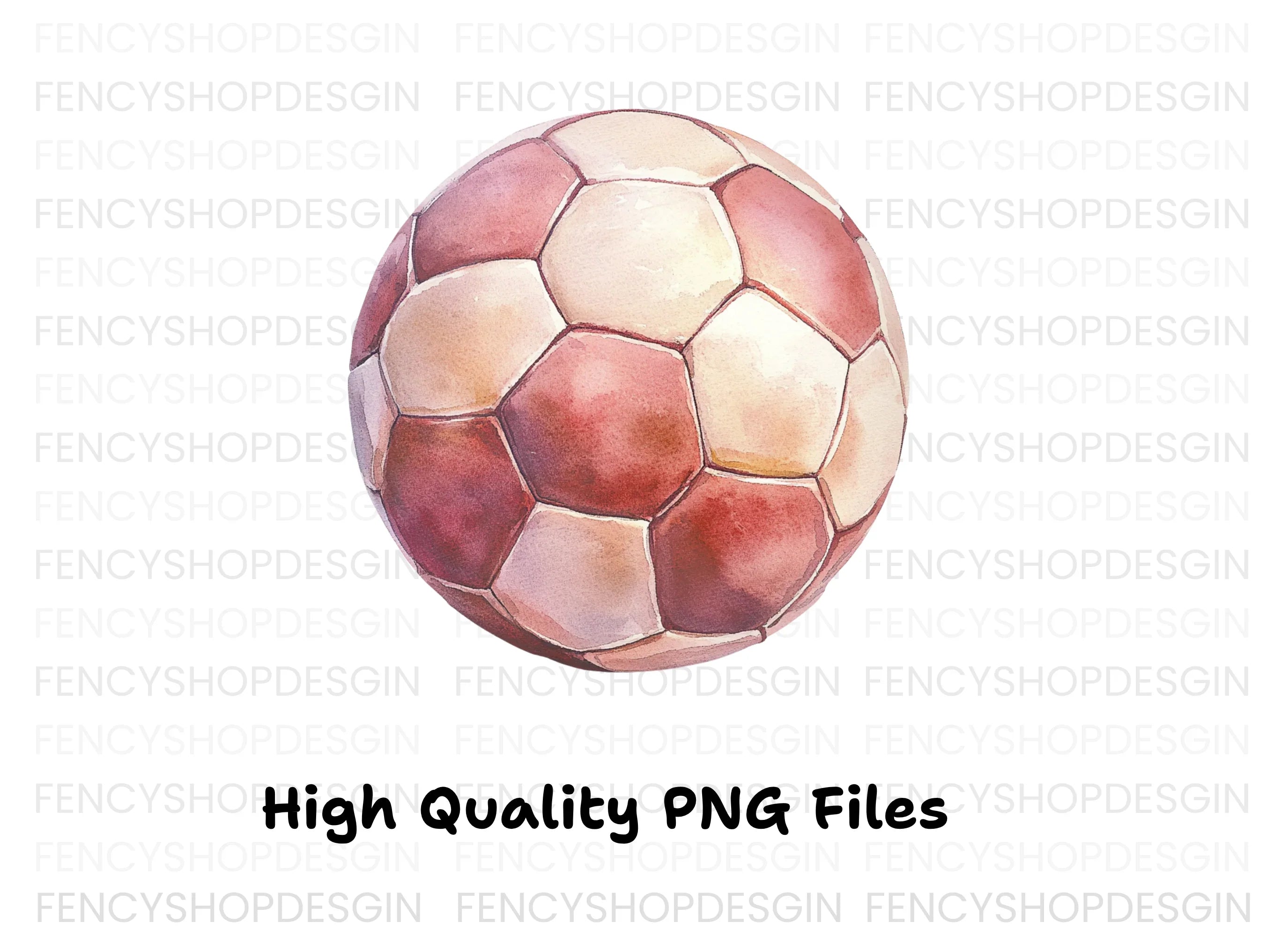 Red Soccer Ball Clipart Bundle
