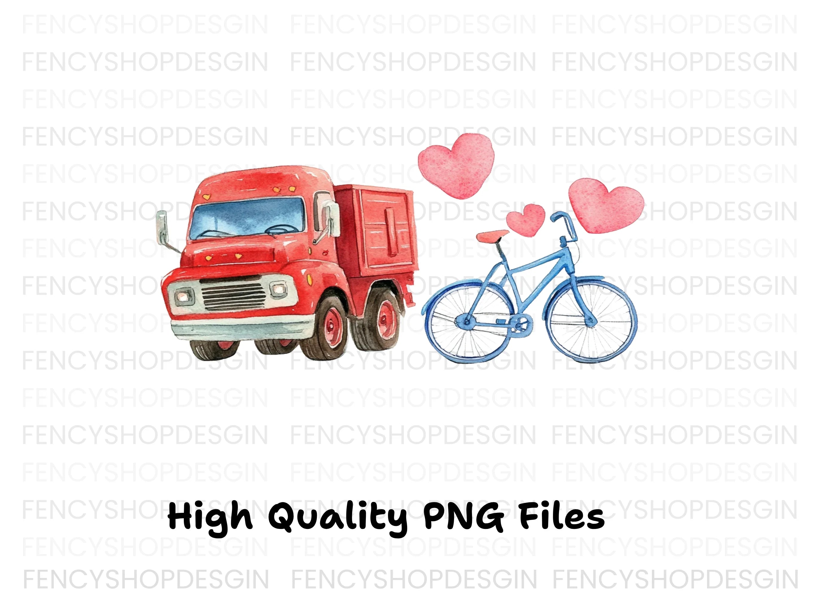 Love Delivery Vehicles Clipart Bundle