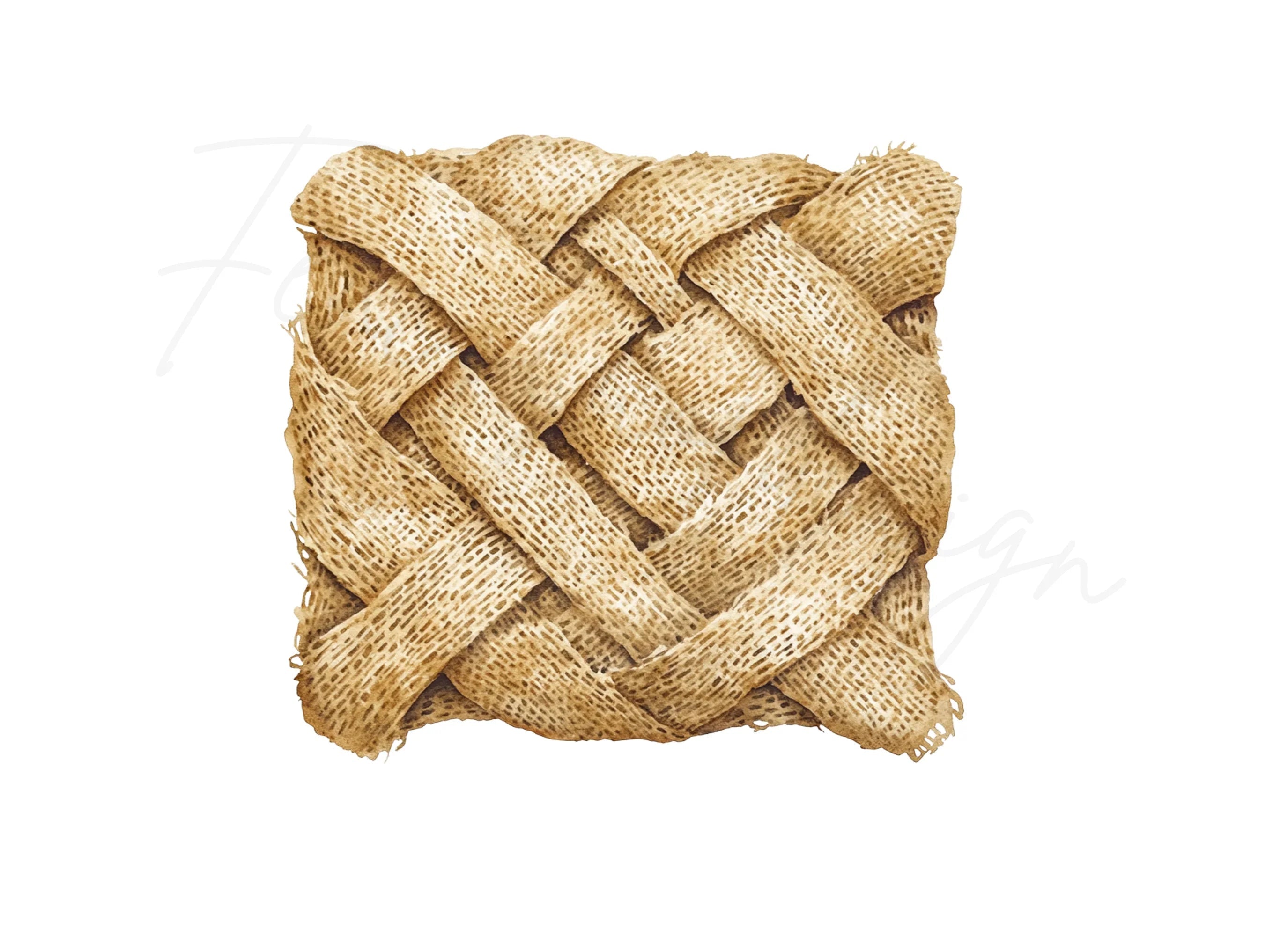 Woven Burlap Texture Clipart Bundle
