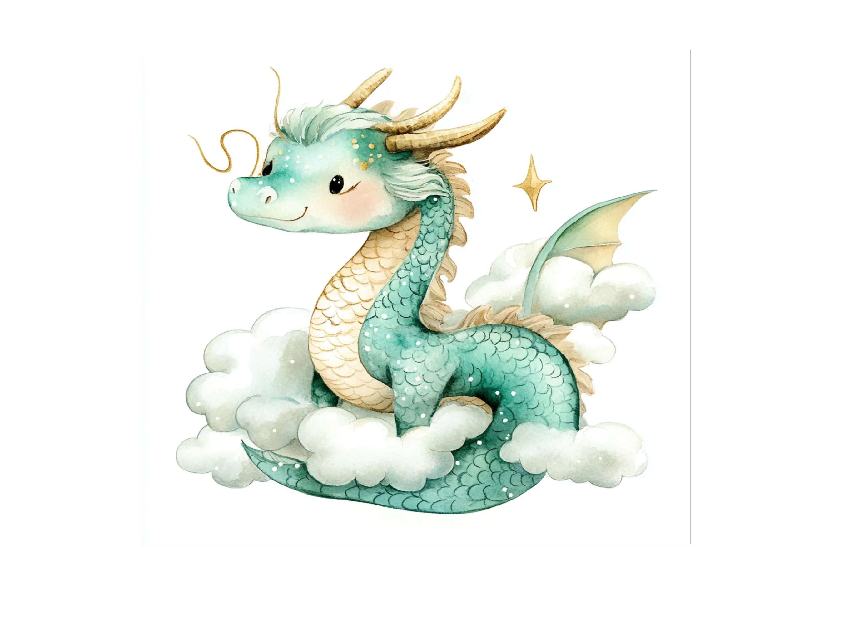 Cute Baby Dragon Clipart Bundle