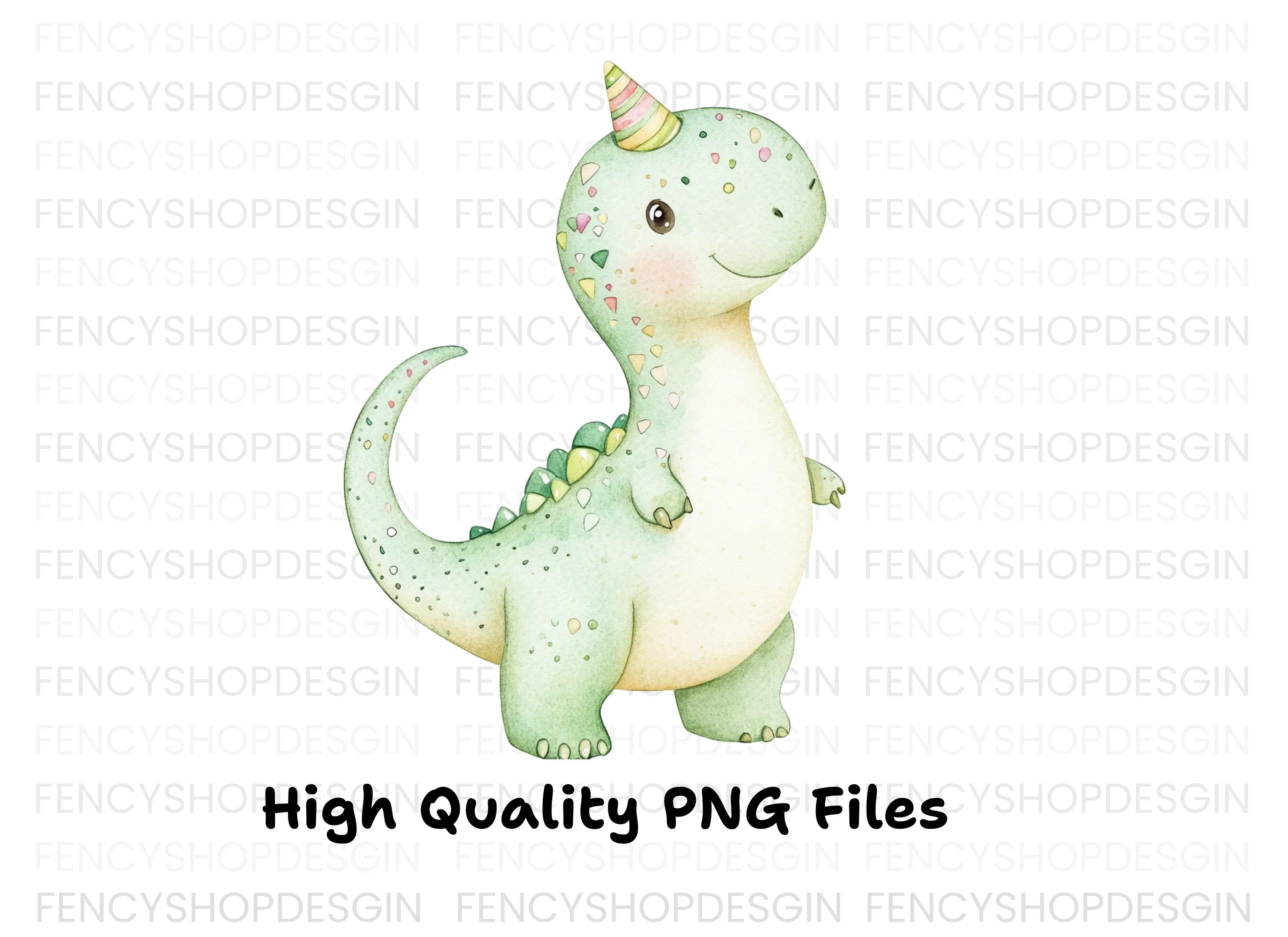 Adorable Baby Dinosaur Birthday Clipart Bundle